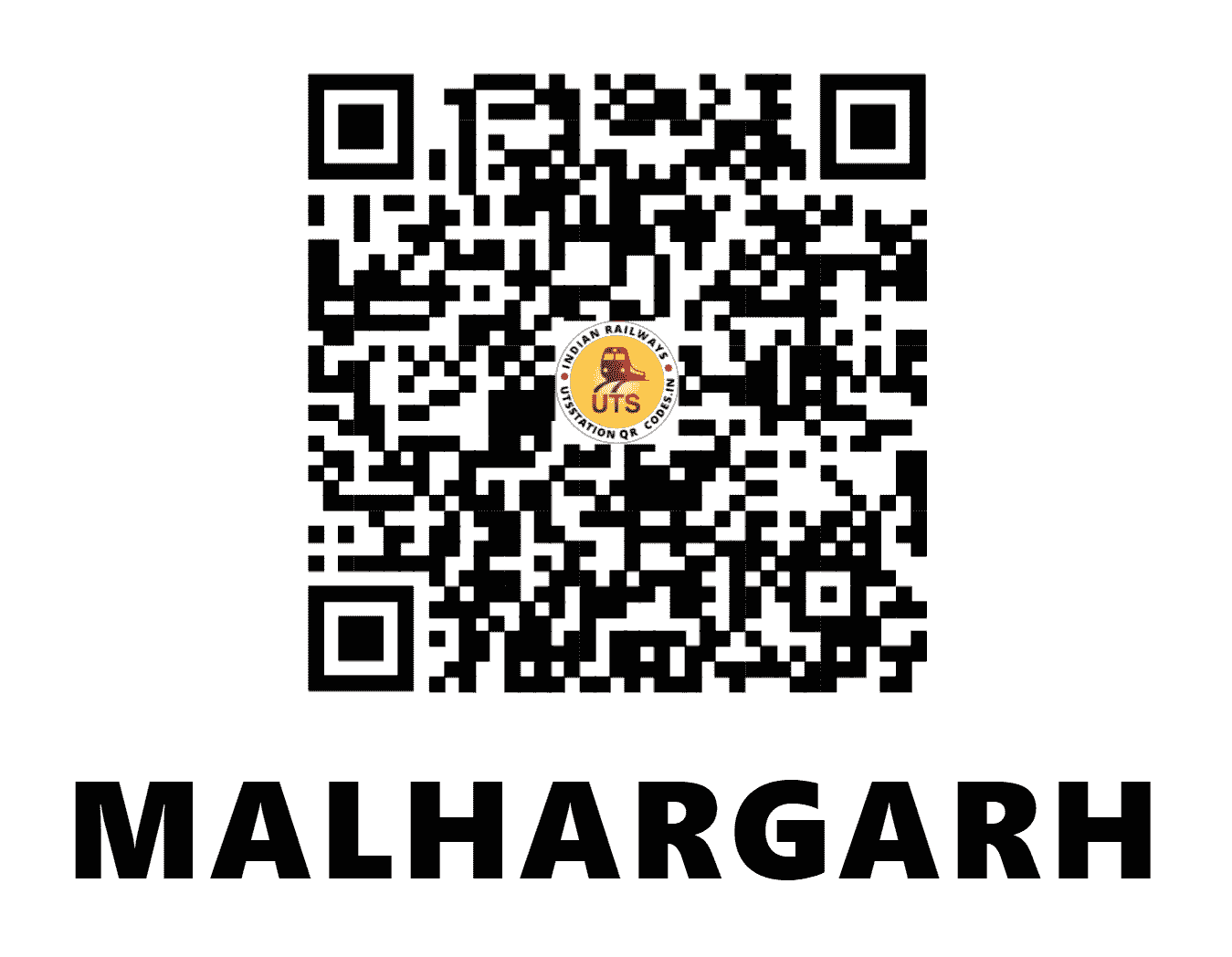 UTS QR Code for MALHARGARH - MLG (WR - MADHYA PRADESH)